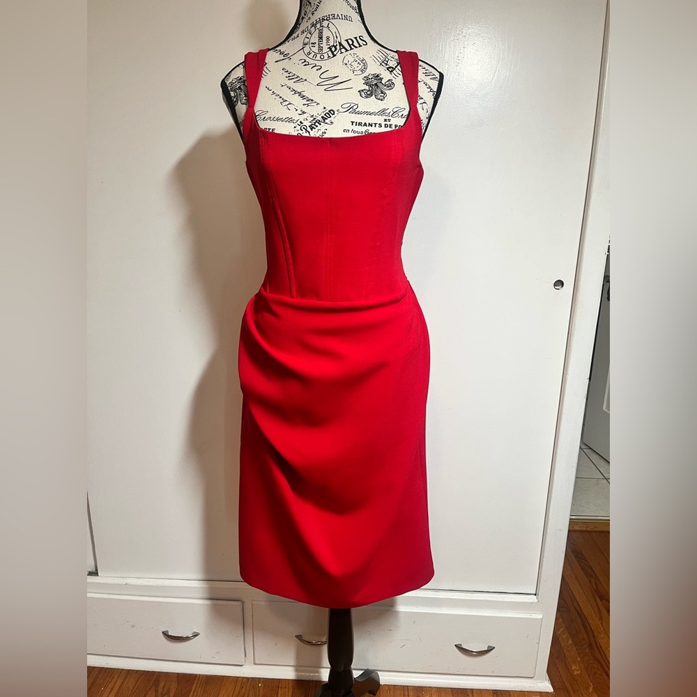 Hybrid Corset Styled Red Dress